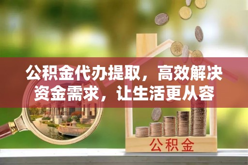 海南公积金代办提取，高效解决资金需求，让生活更从容