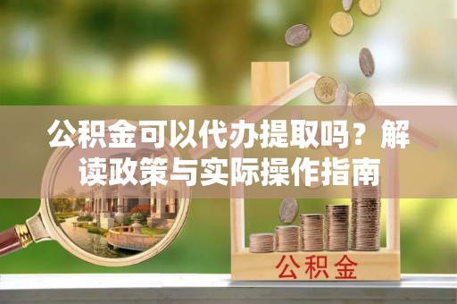 海南公积金可以代办提取吗？解读政策与实际操作指南
